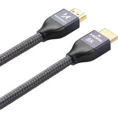 Wozinsky kabelis HDMI 2.1 8K 60 Hz 48 Gbps | 4K 120 Hz | 2K 144 Hz 1m sudraba (WHDMI-10)