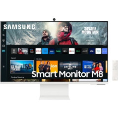 32 collu smart m8 va 3840x2160 uhd 16:9 1xhdmi 1xusb-c (65w) 2xusb 2.0 4ms(gtg) wifi/bt has+pivot webcam skaļruņi plakana balta 2yd2d