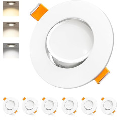 KYOTECH LED iebūvēts starmešu apgaismojums Dimmable Flat 5 W 230 V IP45 iebūvēti griestu starmeši Griestu starmeši 45° pagriežams silti balts neitrāli balts vēss balts iebūvēti starmeši vannas istabai Dzīvojamā istaba