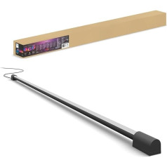 Philips Hue Play Gradient Light Tube, melns, balts, 125 cm, 1260 lm, apkārtējais apgaismojums, līdz 16 miljoniem krāsu, regulējami gaismas efekti, vadāms ar lietotnes palīdzību, piemērots televizoram