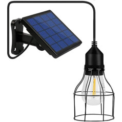 Li-xada Solar Pendant Light E27 Outdoor Light Sensitive Light IP65 Water Resistance for Garden Yard Patio Balcony