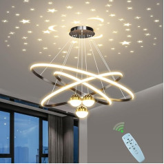 LED piekaramais apgaismojums Ēdamgalds Galda lampa Dimmable Island Lamp Moderns ēdamgalds Galda piekaramais apgaismojums Ēdamistabas piekaramā lampa ar tālvadības pulti Elegants gredzena dizains Biroja lustra Virtuves LED Living Room