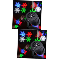 jojofuny 2St licht für weihnachten Weihnachtsbeleuchtung led ligts party beleuchtungen innenraumbeleuchtung deko für halloween Projektionslampe Scheinwerfer Beamer Original farbige Lichter