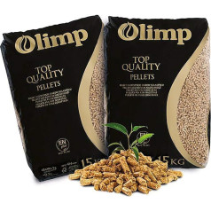 JSM-Brennholz - Olimp Premium Quality EN Plus A1 kokskaidu granulas - Maisi uz paliktņiem - 1 paliktnis 450 kg / 750 kg - kamīnam, krāsnij, grilam, kūpinātājam (750 kg)