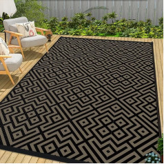 KMNKSCN Outdoor-Teppich, wasserdicht, Kunststoff-Strohteppich, 12,7 x 20,3 cm, wendbar, Terrassenteppich für Terrassen, geometrischer Teppich für Garten, Hinterhof, Terrasse und Camping-Dekoration