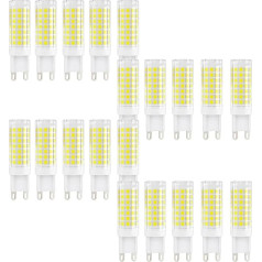 BANGSHUO 20 G9 LED spuldzes, 9W (85W ekvivalents), bez apgaismojuma, auksti balta 6000K, 850 lūmeni G9 AC220-240V, 360 grādi