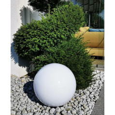 Trango Garden Globe Light 300 x IP44 Ball Lights 30 cm Diameter White with 5 m Cable and E27 Socket, Garden Light, Outdoor Light, Garden Spotlight without Bulb