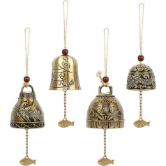 Fengshui zvani, Feng Shui zvani, Feng Shui Wind Chime Bell, Wind Chime Blessing Bell, piemērots iekštelpu apdares dārzam ģimenes ārā, Hanging Congratulations, 4 stili