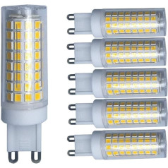 Dimmable G9 LED kukurūzas lampa Warm White Equivalent 50 W halogēna spuldze 500 lm 220 V Vintage kukurūzas krāsns gaismas spuldze Wall Sconce griestu gaismeklis lustra mājas gaismas, Pack of 6