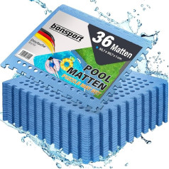 Bonsport Pool Mat - Защитный коврик для пола в бассейне / паддлинговом бассейне - Напольный фольгированный коврик для бассейна Underlay Floor Protection Blue, 36 к