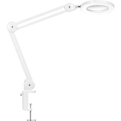 Beyamz Светодиодная увеличительная лампа для рабочего места Косметическая лампа 5 диоптрий с диаметром линзы 125 мм с диммируемым 3-цветным реж