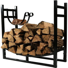 Brennholz-sunnydaze Log Rack Rack mit Kleinholz, 83,8 cm breit x 76,2 cm hoch