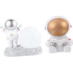 Uonlytech 4 Stück Astronauten Ornamente Schreibtischlampe Kinderharz Cartoon