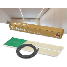 fumaplus® LED drywall profils tiešai gaismai, 1 sliedes alumīnija sliedes, apmetuma panelis individuālam apgaismojumam, integrēta alumīnija sliede LED lentēm.