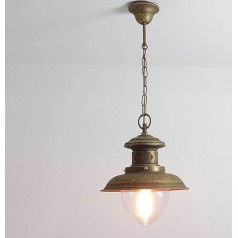 Licht-Erlebnisse āra gaisma Hanging Brass Antique D 30 cm IP44 Piekaramais apgaismojums Balkons ziemas dārzs Dārza āra apgaismojums