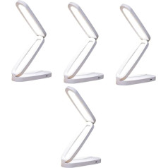 OSALADI Pack of 4 Dimming Home LED Table Portable Decorative Reading Night Bedroom Brightness Rechargeable Light Tings School Bench Dorm for Folding USB Office Foldable ar lampu