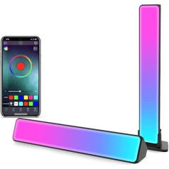 ZUUKOO LIGHT Smart LED Lightbar, RGB lampa ar vairākiem gaismas efektiem, LED TV fona apgaismojums, spēļu lampa sinhronizācijai ar mūziku, LED apkārtējā gaisma spēlēm, filmām, datoram, TV, telpu dekorēšanai