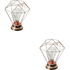 OSALADI 2st Nachtlampe Einstecken Goldene Tischlampen Schreibtischlampe Glühbirne Tischlampe Dekorative Lampe Weihnachtsdekoration Modedekor Kronleuchterlicht Nachtlicht Metall Hängelampe