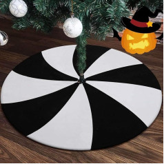 Sofevaim Lollipop Tree Skirt 48 collu Patchwork Halloween Ziemassvētku eglītes paklājiņš Ornaments eglītes dekorēšanai Home Holiday Party Decoration