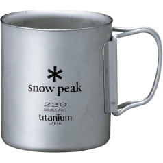 Snow Peak Titanium Double Wall 220 Cup MG-051FHR [Japan Import]