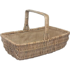 Rectangular Wicker Garden Trug Basket, Large