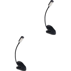 OSALADI Pack of 2 LED galda lampa, acu aizsardzība, LED klips, galda lampa, lasīšanas lampa, klips, USB uzlādes galda lampa, uzlādējama galda lampa, acu aizsardzība