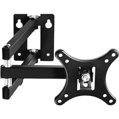 Polarduck TV Wall Mount Swivelling Tilting Extendible TV Bracket for 33-76.2 cm (approx. 33-76 cm), Flat & Curved TV or Monitor up to 20 kg, Max VESA 100 x 100 mm, Min 75 x 75 mm, Black