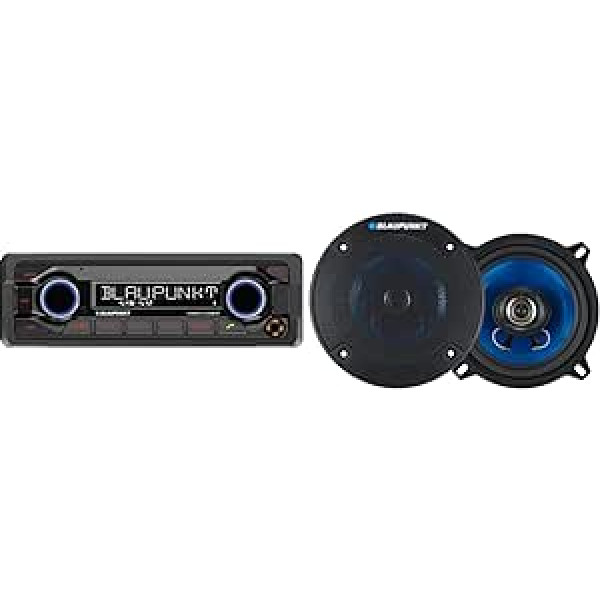 Blaupunkt Denver Electronics 212 DAB BT | 1 DIN, DAB+, Bluetooth brīvroku ierīce, 12 V, izturīgs dizains, īss uzstādīšanas dziļums un automašīnas skaļrunis, Blaupunkt icx542 5,25 130 mm, 210 W