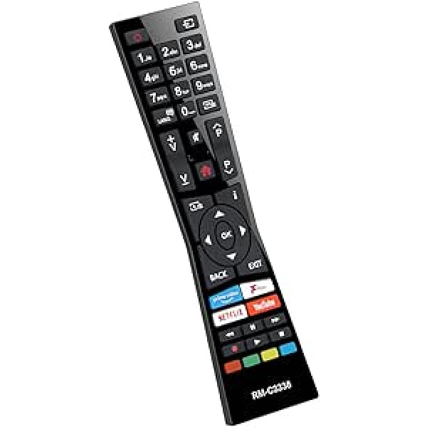 UNOCAR Universal Replacement for JVC Smart TV Remote and JVC Smart 4K UHD Ultra HD HDR LED LCD TVs with Freeview Play YouTube Netflix Prime Video Buttons RM-C3338