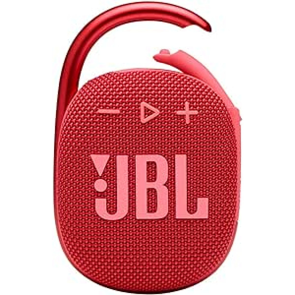 JBL Clip 4 ievietojamas austiņas — pārnēsājams mini Bluetooth skaļrunis, liela skaņa un jaudīgs bass, iebūvēts