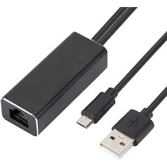 Nicoone Micro USB eterneto adapteris, skirtas Fire TV Stick Chromecast, USB į RJ45 Ethernet 100Mbps laidinio tinklo adapteris