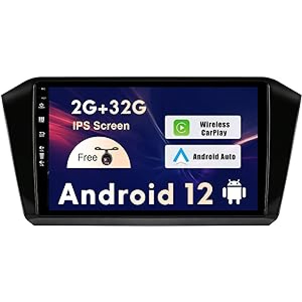 SXAUTO Android 12 IPS automašīnas radio, kas paredzēts VW Passat B8 Magotan (2016-2020) - 2G + 32G - bezvadu Carplay un Android automašīna - bezmaksas kamera - DAB ātri iedarbināms stūres dalīts ekrāns - 2 DIN 10,1 collas