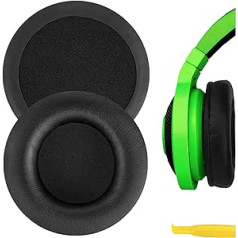 Geekria QuickFit Protein ādas ausu spilventiņi Razer Kraken austiņām Ausu spilventiņu nomaiņai Ausu uzlikas Ausu spilventiņu remonta daļas (melnas)