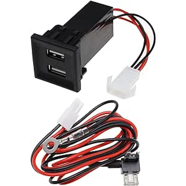 Esiet prātā 2 komplektu vadu instalācijas nomaiņa USB lādētājam Dual Style OEM saderīgs ar VW T5 2003-2009 Porti tālruņa lādētājam USB Dual OEM 2 x 2.1A 12V - 17V