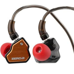 LINSOUL 7Hz x Crinacle Zero:2 in-ear monitors, atjaunināts 10 mm dinamiskais draiveris IEM, vadu austiņas, spēļu austiņas, ar OFC IEM kabeli mūziķiem (oranžs)