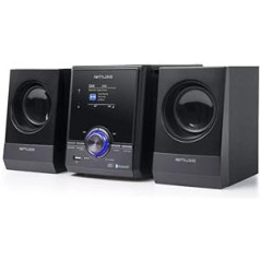 Muse Stereo System, Compact System with CD Player & DAB Radio, Mini Stereo System with 2 Speakers, Music System with FM/DAB/DAB+ Digital Radio, Bluetooth & AUX, MP3 & Spotify, Music System Compact