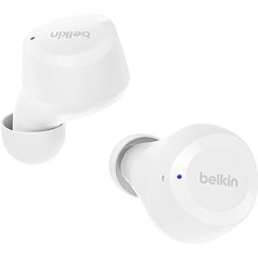 Belkin SoundForm Bolt True bezvadu in-ear austiņas, bezvadu austiņas ar mikrofonu, akumulatora darbības laiks līdz 28 stundām, mono režīms, IPX4 aizsardzība pret svīšanu un šļakatām iPhone, Galaxy ierīcēm