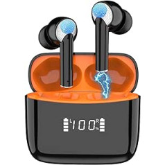 Bluetooth austiņas, bezvadu Bluetooth 5.3 sporta in-ear austiņas, skārienvadība ar LED displeju, IPX7 ūdensizturīgs, ENC zvanu trokšņu slāpēšanas trokšņu samazināšana, 50 stundu atskaņošanas laiks, austiņas