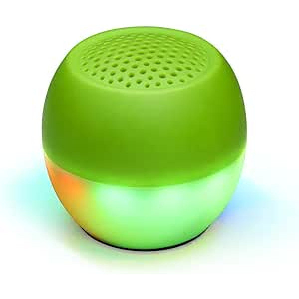 Boompods Soundflare ilgtspējīgs pārnēsājams mini Bluetooth skaļrunis, izgatavots no plastmasas, kas savienots ar okeānu, mazs āra skaļrunis, IPX6 ūdensizturīgs, 5 stundu atskaņošanas laiks, mikro, zaļš