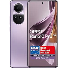 OPPO Reno10 Pro 5G viedtālrunis 256 GB 12 GB RAM, divas SIM kartes, spīdīgi violets