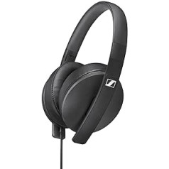 Sennheiser HD 300 vieglas salokāmas austiņas — melnas