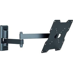 Meliconi CME EDR200 Professional - Premounted TV Stand with Double Arm, Tilt, for TV 26 - 40 inches, Max Capacity 17 kg, Vesa 50x50-75x75-100x100-200x200-200x100-3.937x7.874 in, Black