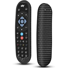 Aizsargmaciņš SKY Q Bluetooth tālvadības pultij EC201 EC202 2020, Silikona aizsargmaciņš SKY Q tālvadības pultij ar bateriju nodalījumu, universāla daļa, melns