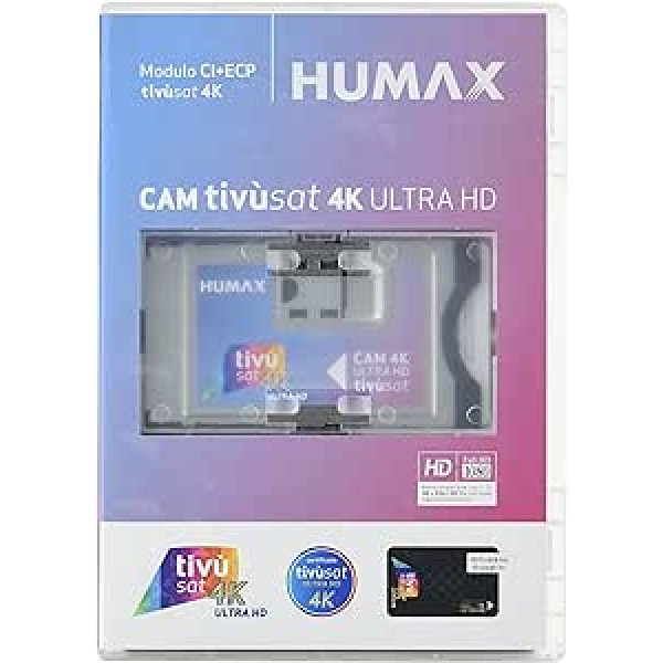 HUMAX - CAM Tivùsat 4K Ultra HD ar CI+ECP interfeisu, t.sk. Karte, atpakaļ saderīga ar CI ierīcēm