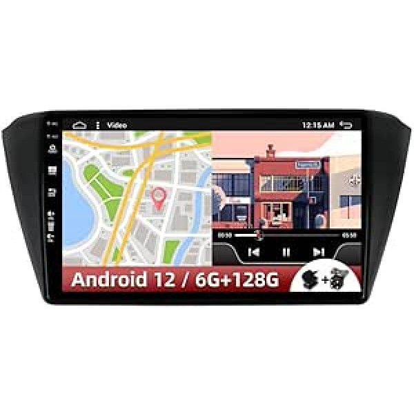 2 DIN Android 12 automašīnas radio stereo ierīcei Skoda Fabia 3 (2015-2019) [6G + 128G] — iebūvēta DSP Carplay atpakaļgaitas kamera bez maksas ar GPS. Atbalsta DAB stūres vadību 4G WiFi BT5.0 FM RDS