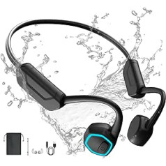 Sayrelances Bone Conduction austiņas, IPX8 ūdensnecaurlaidīgas peldēšanas austiņas, MP3 atskaņošanas iebūvēta 32G atmiņa, Open-Ear bezvadu Bluetooth austiņas ar mikrofonu, sporta austiņas peldēšanai