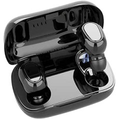 HOSPAOP Bluetooth austiņas in Ear Sport bezvadu austiņas, L21 Bluetooth 5.0 stereo trokšņu samazināšanas bezvadu Bluetooth austiņas ar uzlādes kārbu un iebūvētu mikrofonu iPhone, Samsung, Huawei ierīcēm