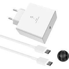 45 W USB C ātrais lādētājs Īpaši ātrs barošanas avots USB C lādētājs ar 2 m 5A USB C uzlādes kabeli Samsung Galaxy S23 S22 S21 S20 Ultra/ S23+/S22+/Note 20/10 +/S20/S21FE, Tab S9/S9+/S8 /S8+/S7 Ultra