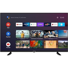 GRUNDIG (50 VOE 72) televizors 50 collu (126 cm) LED televizors, Android TV, 4K UHD, HDR, Dolby Digital, trīskāršs uztvērējs, iebūvēta Chromecast ierīce, viedtelevizors, melns, 50 collas