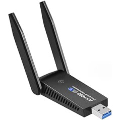 WiFi 6 AX1800 WiFi Adapter USB 3.0 1800 Mbps Wireless Network Card Dongle Dual Band Double Antennas for PC Laptop Computer